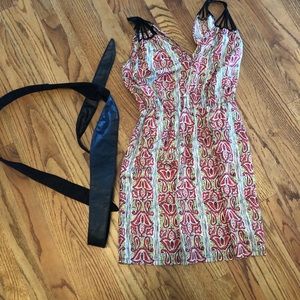 Wish black and red dress with belt